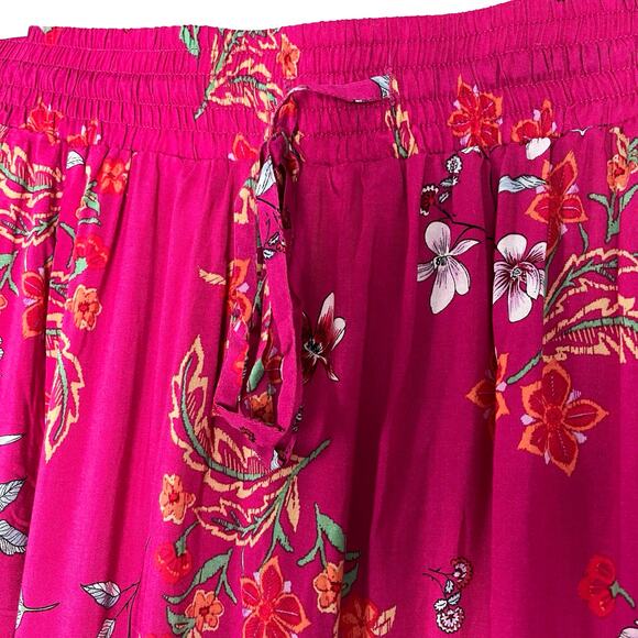 TORRID Pink Womens Skirt Size 2 2X 18-20 Floral Boho‎ Spring Ruffle Maxi Skirt - Picture 3 of 10